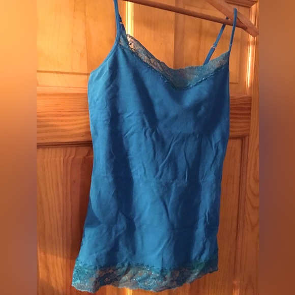 Express Teal Best Loved Bra Cami with Lace Sparkle Trim - Picture 4 of 10